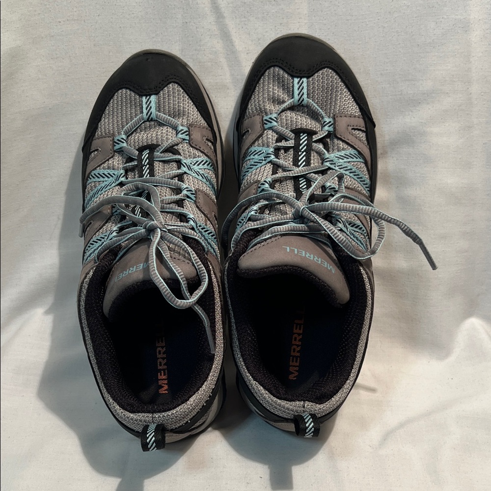 Merrell Gray, Black & Blue Trail Shoes - Picture 3 of 11